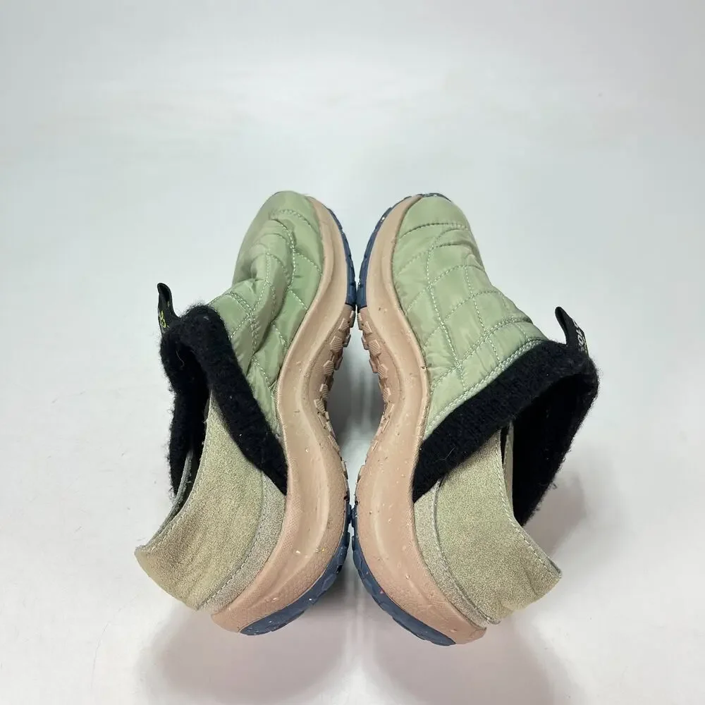 Holo Credimus Green Brown Quilted Slip On Sneakers Shoes Women's Shoes Size 7.5
